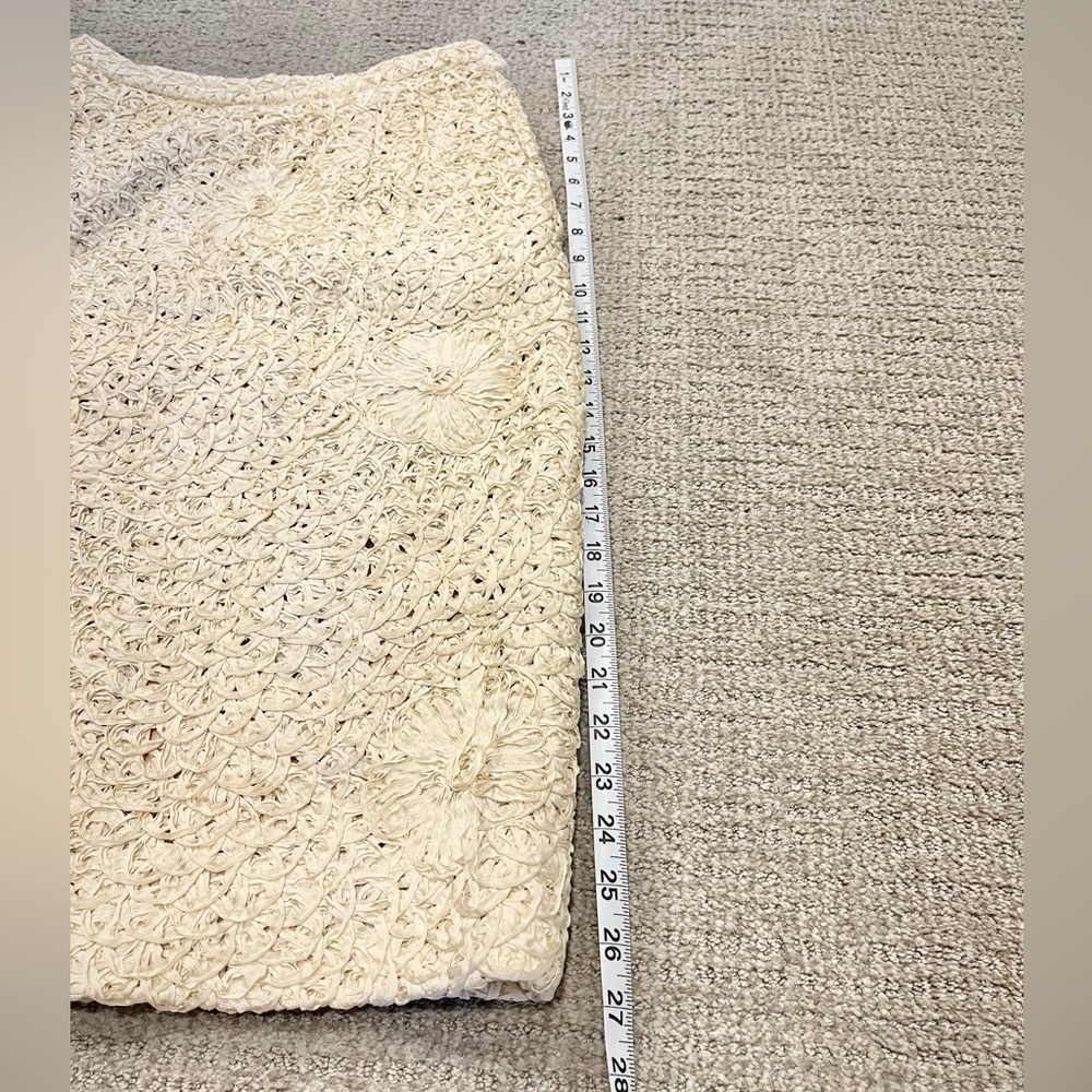 Vintage Textured Pencil Skirt made of ribbons, lined (S/M)